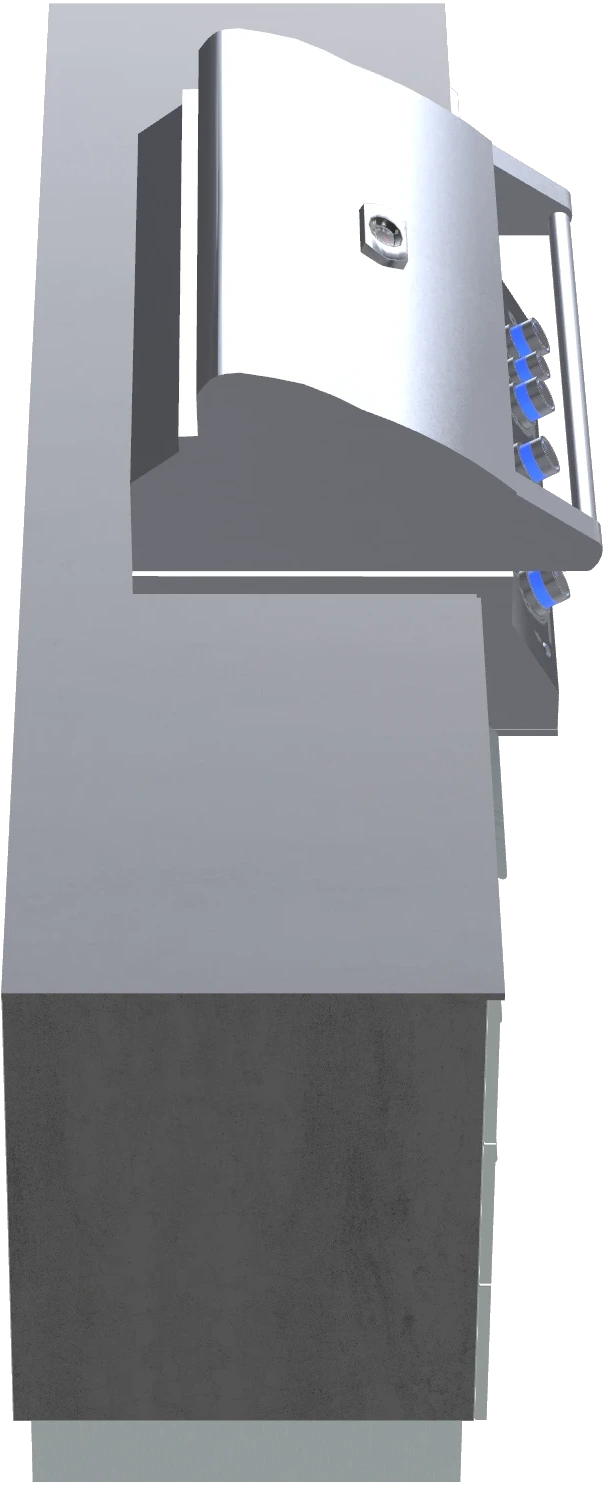 8.9 ft Linear Modular Outdoor Kitchen Island with Grill - view 4